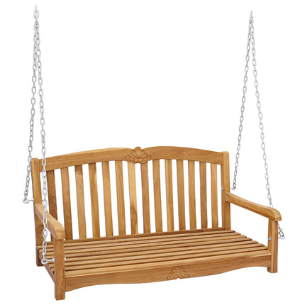 Gungbänk 114 x 60 x 60,5 cm Massivt teakträ Naturlig