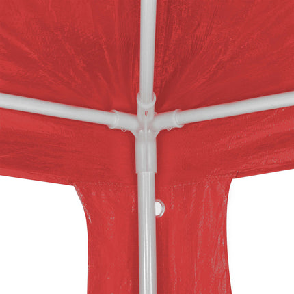 Partytält Röd 1200 x 300 x 255 cm PE och stål