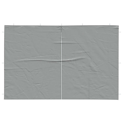 Partytältvägg 2 st 300 x 195 cm Ljusgrå PE och stål