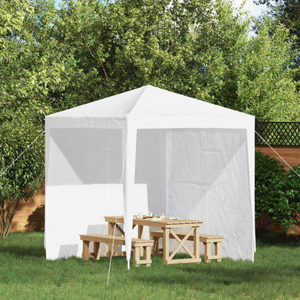 Partytältvägg 2 st 200 x 195 cm Vit PE och stål