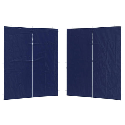 Partytältvägg 2 st 200 x 195 cm Blå PE och stål