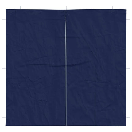 Partytältvägg 2 st 200 x 195 cm Blå PE och stål