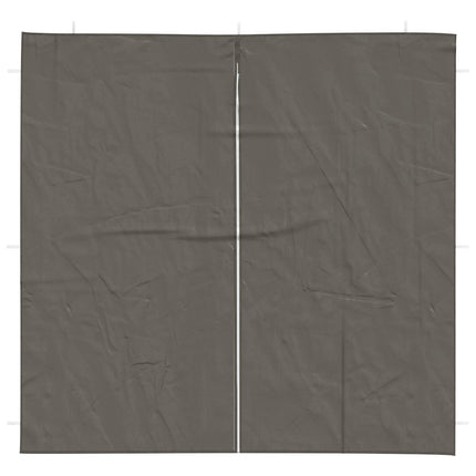 Partytältvägg 2 st 200 x 195 cm Antracit PE och stål