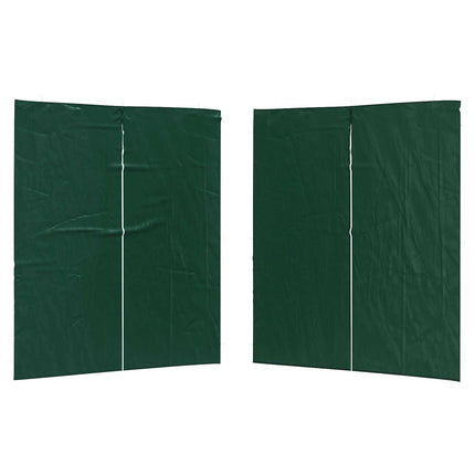 Partytältvägg 2 pcs Grön 200 x 195 cm PE och stål