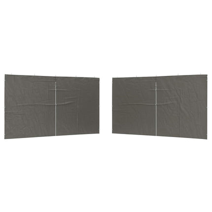 Partytältvägg 2 pcs Antracit 400 x 195 cm PE och stål