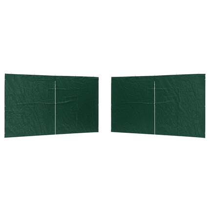 Partytältvägg 2 pcs Grön 400 x 195 cm PE och stål