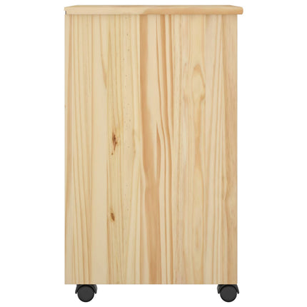 Rullande skåp Brun 34 x 39 x 65,5 cm Massivt furu
