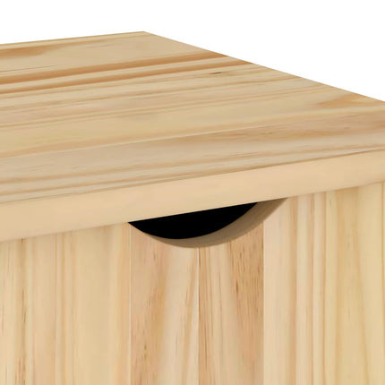 Rullande skåp med hjul Brun 100 x 39 x 65,5 cm Massiv furu