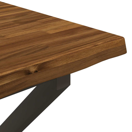 Live Edge Matbord 80 x 80 x 75 cm Massivt Akaciaträ