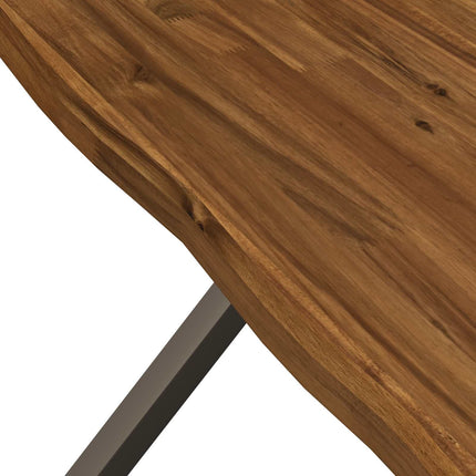 Live Edge Matbord 80 x 80 x 75 cm Massivt Akaciaträ