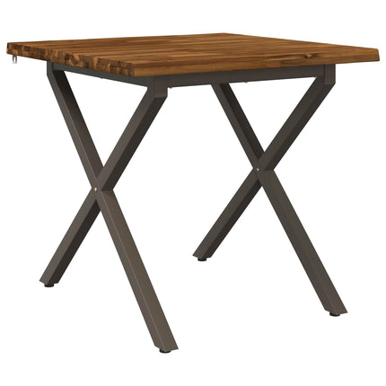 Live Edge Matbord 80 x 80 x 75 cm Massivt Akaciaträ