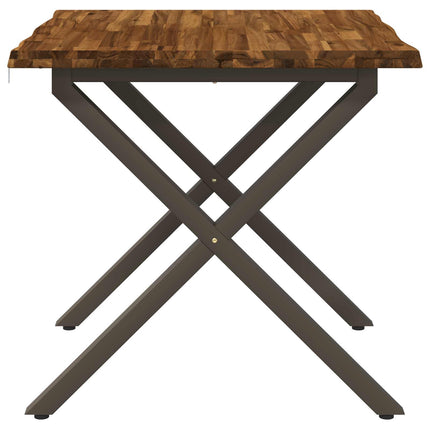 Live Edge Matbord 80 x 80 x 75 cm Massivt Akaciaträ