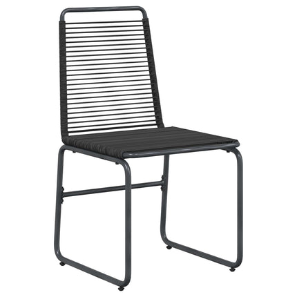 Trädgårdsset 5 st Svart Metall och Rattan