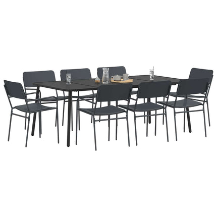 Matgrupp 9 st Antracit Stål