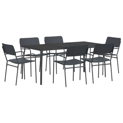 Matgrupp 7 st Antracit Stål