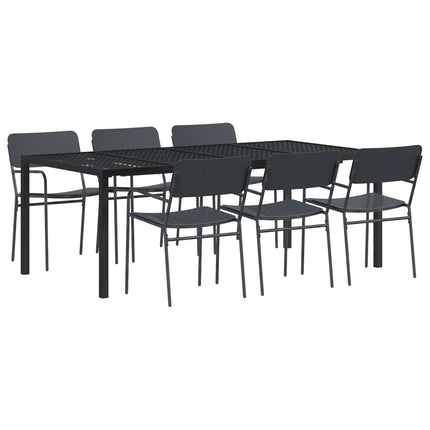 Utemöbelset 7 st Antracit Stål