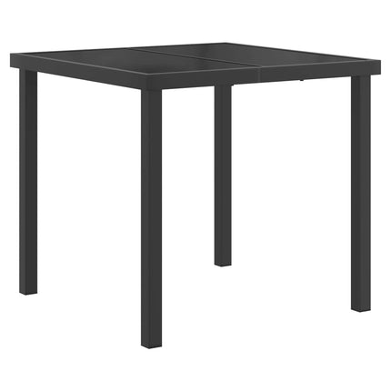 Utemöbelset 5 pcs Svart och Anthracit 80 x 80 x 73 cm Textilene