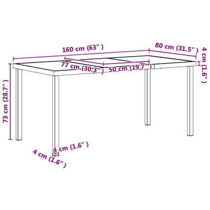 Utemöbelset 5 pcs Svart och Anthracit Textilene