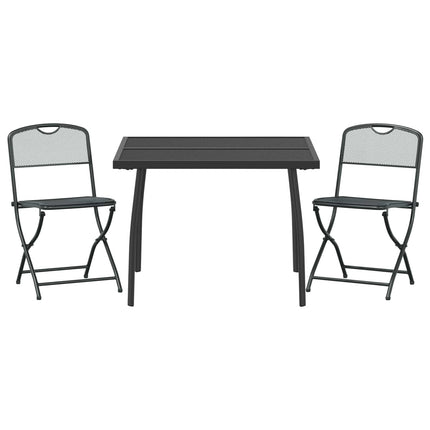 Utemöbelset 3 pcs Antracit Järn och stål