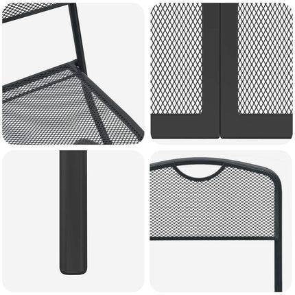 Utemöbelset 5 pcs Antracit Järn och stål