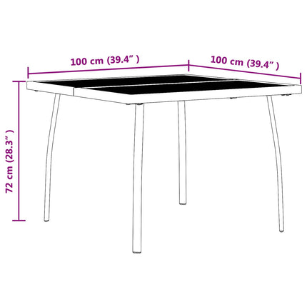 Utemöbelset 5 pcs Antracit Järn och stål