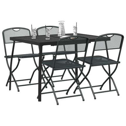 Utemöbelset 5 pcs Antracit Järn och stål