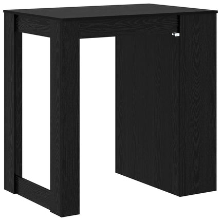 Barbord med låda Svart Ek 102 x 70 x 103,5 cm Konstruerat trä