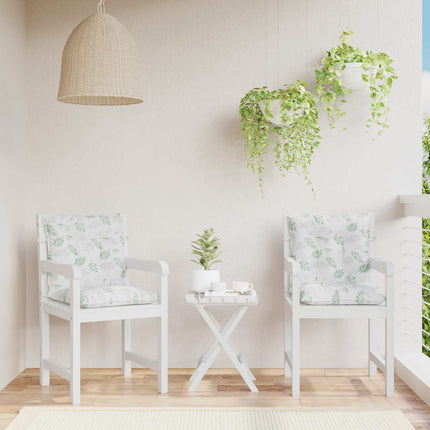 Utomhuskudde 2 pcs Fint lövmönster 100 x 50 x 7 cm Tyg