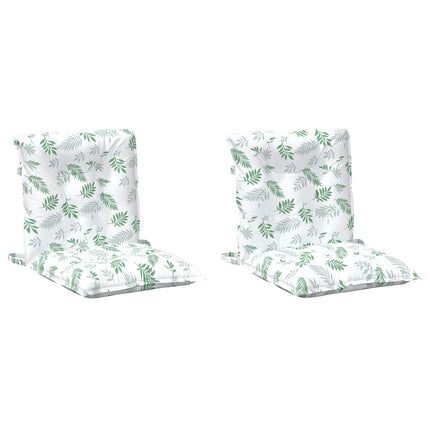 Utomhuskudde 2 pcs Fint lövmönster 100 x 50 x 7 cm Tyg