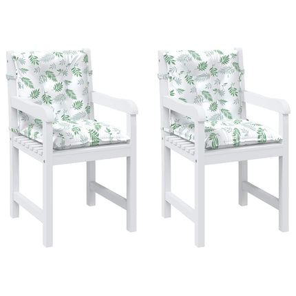 Utomhuskudde 2 pcs Fint lövmönster 100 x 50 x 7 cm Tyg
