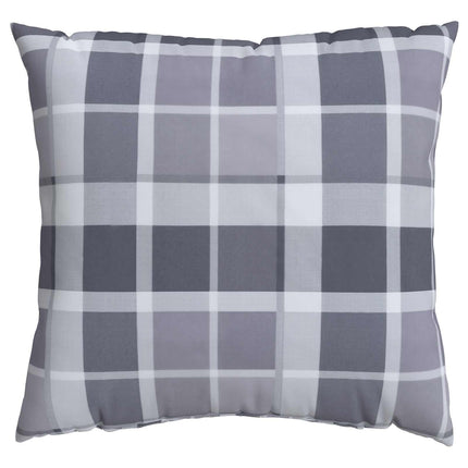 Utomhuskudde Rutig 4 pcs Grå rutigt 40 x 40 cm Tyg