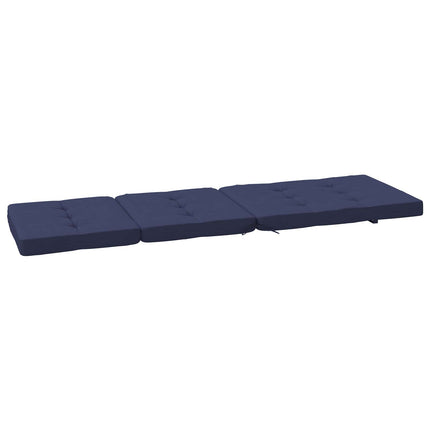 Utomhuskudde 2 pcs Mörkblå 180 x 55 x 7 cm Tyg