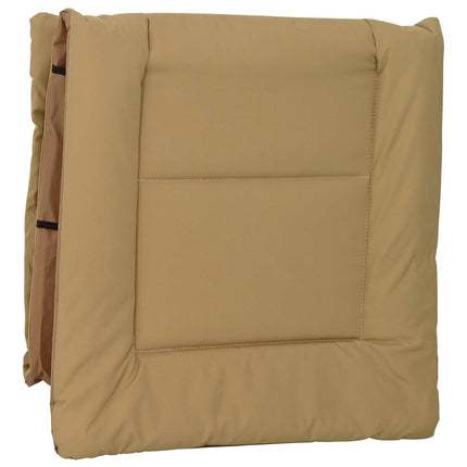 Hopfällbar solstol med kudde 2 pcs Beige