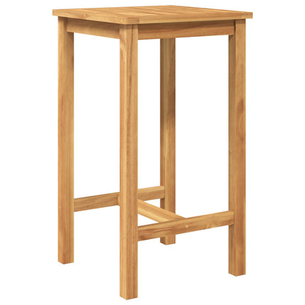 Utomhus Bar Set 3 pcs Obehandlad Massivt teakträ