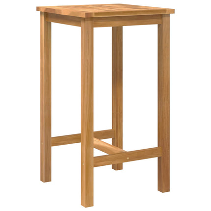 Utomhus Bar Set 3 pcs Obehandlad Massivt teakträ