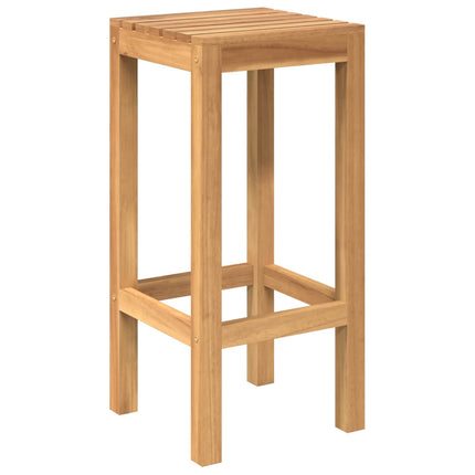 Utomhus Bar Set 7 st Naturlig Massivt teakträ
