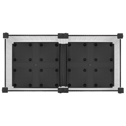 Trädgårdsplanterare med hjul Vit 80 x 40 x 33 cm PP