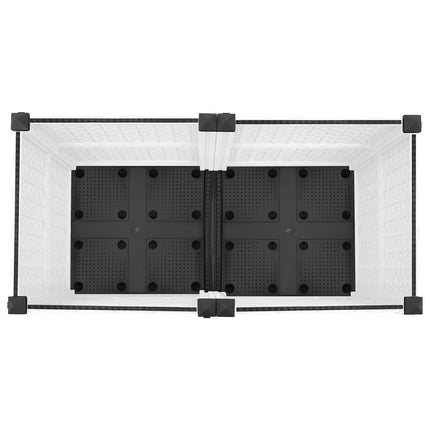 Trädgårdsplanterare med hjul Vit 80 x 40 x 48 cm PP