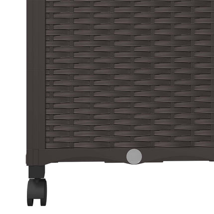 Trädgårdsplanterare med spaljé och hjul Brun 80 x 40 x 146 cm
