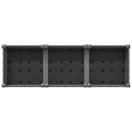 Trädgårdsplanterare med hjul Ljusgrå 120 x 40 x 33 cm PP