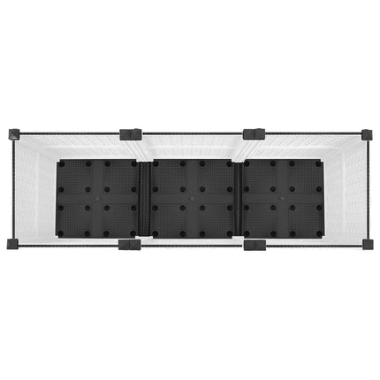Trädgårdsplanterare med hjul Vit 120 x 40 x 48 cm PP