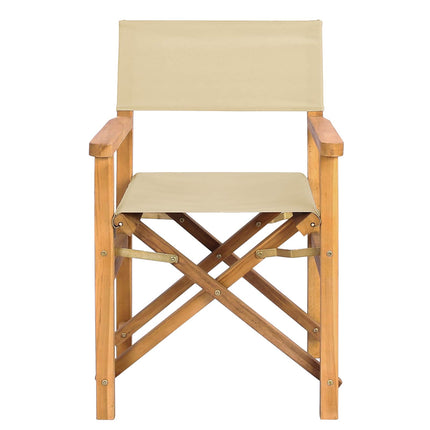 Matstol Brun och beige 56 x 54 x 87 cm Massivt teakträ