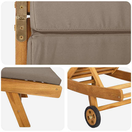 Solstol Brun och taupe Polyester