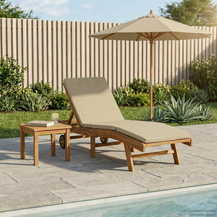 Solstol Brun och beige Polyester