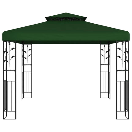 Paviljong 3 x 3 x 2,68 m Grön Polyester och Stål