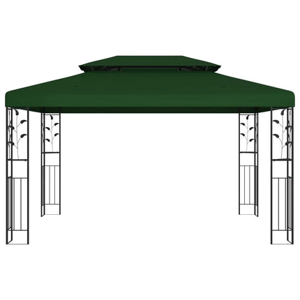 Paviljong 3,97 x 2,96 x 2,68 m Grön Polyester och Stål