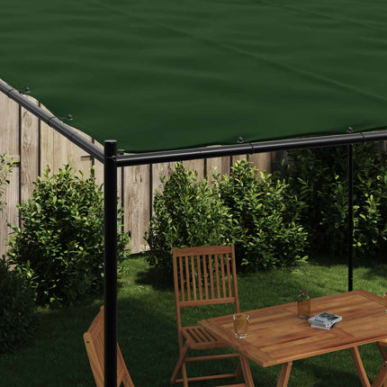Paviljong 4 x 3,98 x 2,67 m Grön Polyester och Stål
