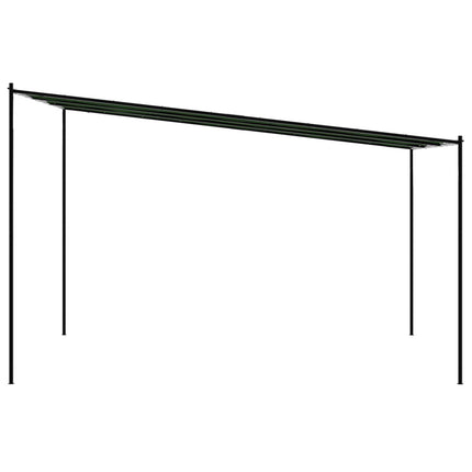 Paviljong 4 x 3,98 x 2,67 m Grön Polyester och Stål