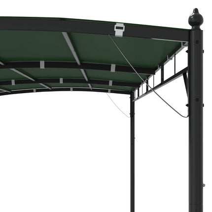 Paviljong 4 x 3 x 2,55 m Grön Duk och Aluminium 180 gsm