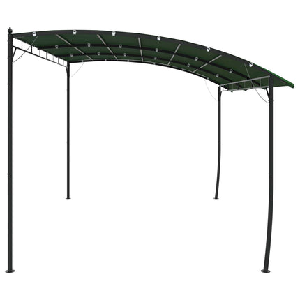 Paviljong 4 x 3 x 2,55 m Grön Pulverlackerat stål och tyg